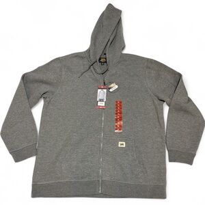 Men's Lee Grey Heather Zip Up Work Thermal Hoodie